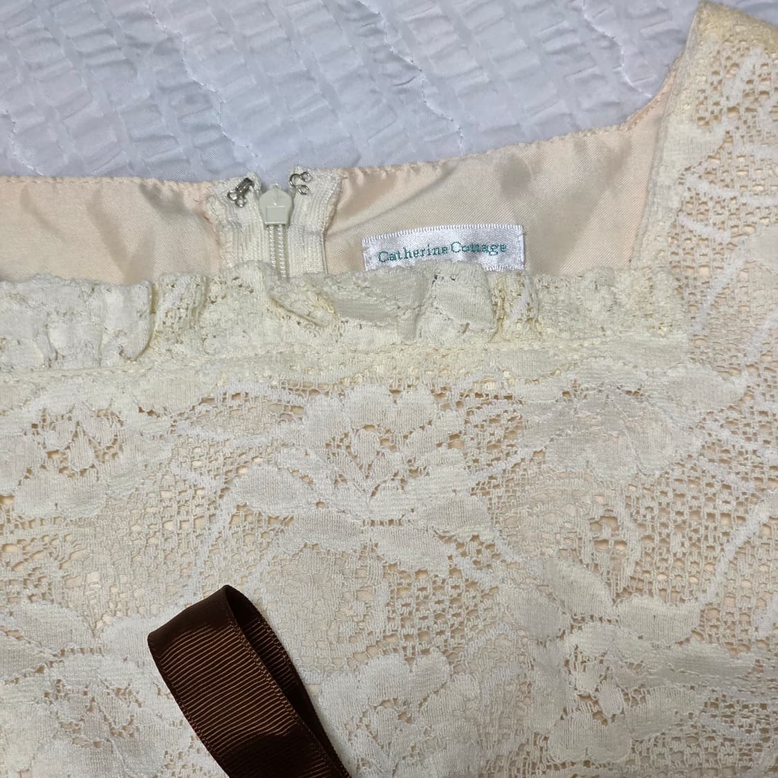 로리타 히메갸루 레이스 아이보리 원피스 상품이미지4