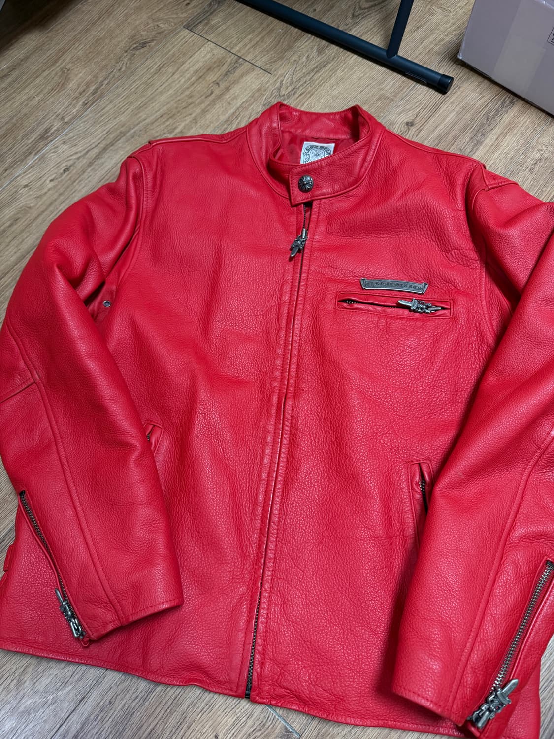 크롬하츠 레더자켓 레드 상품이미지3