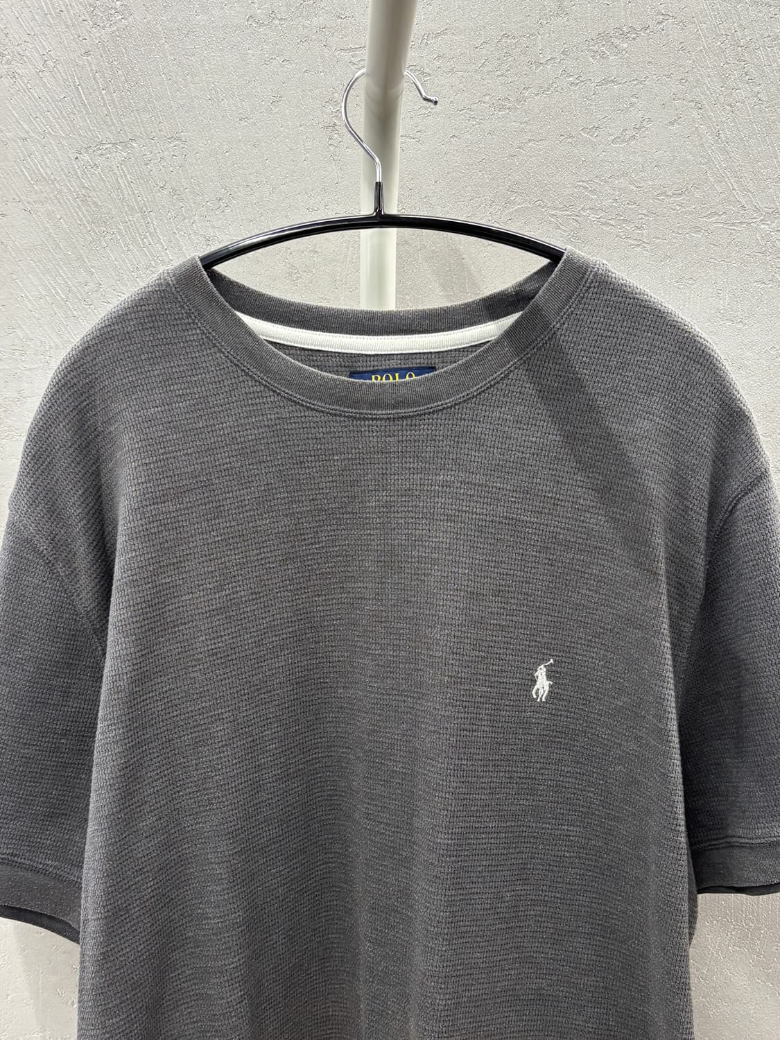 폴로 랄프로렌 그레이 와플 반팔 니트 XL 상품이미지3