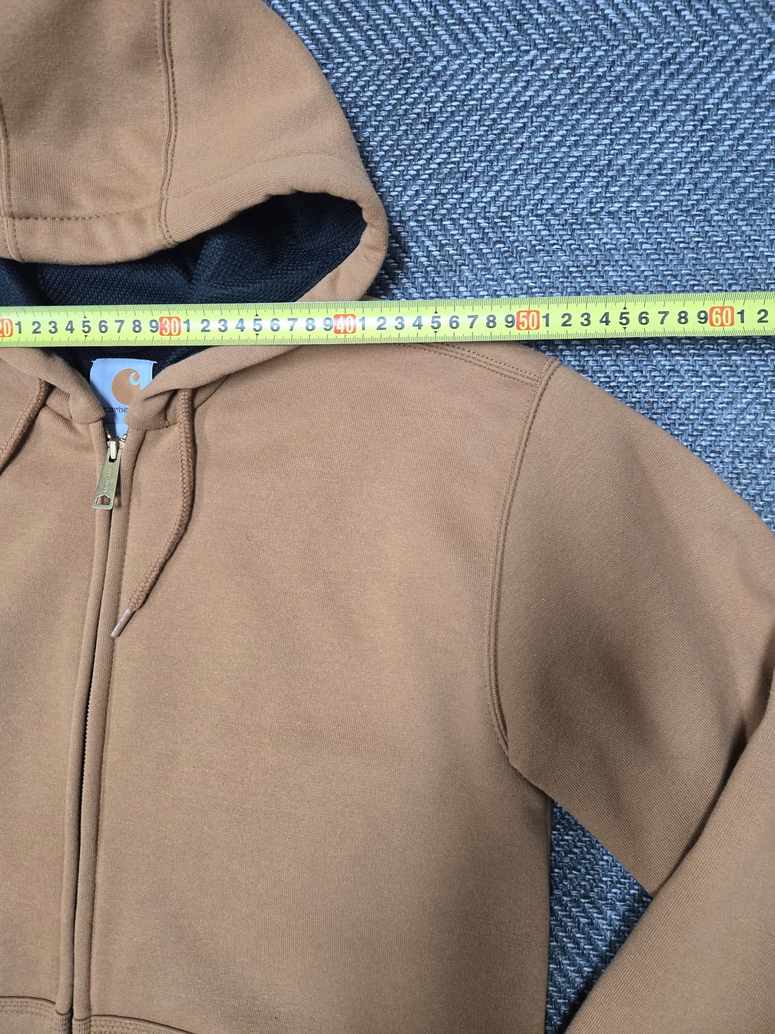 칼하트 공용 브라운 후드 집업 상품이미지6