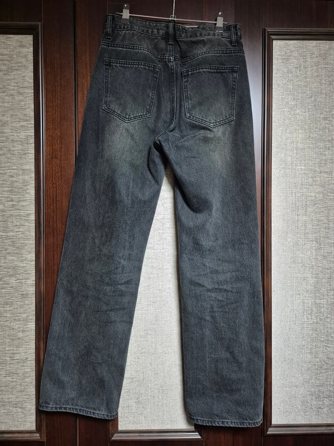 WIDE DENIM PANTS - BLACK 상품이미지5