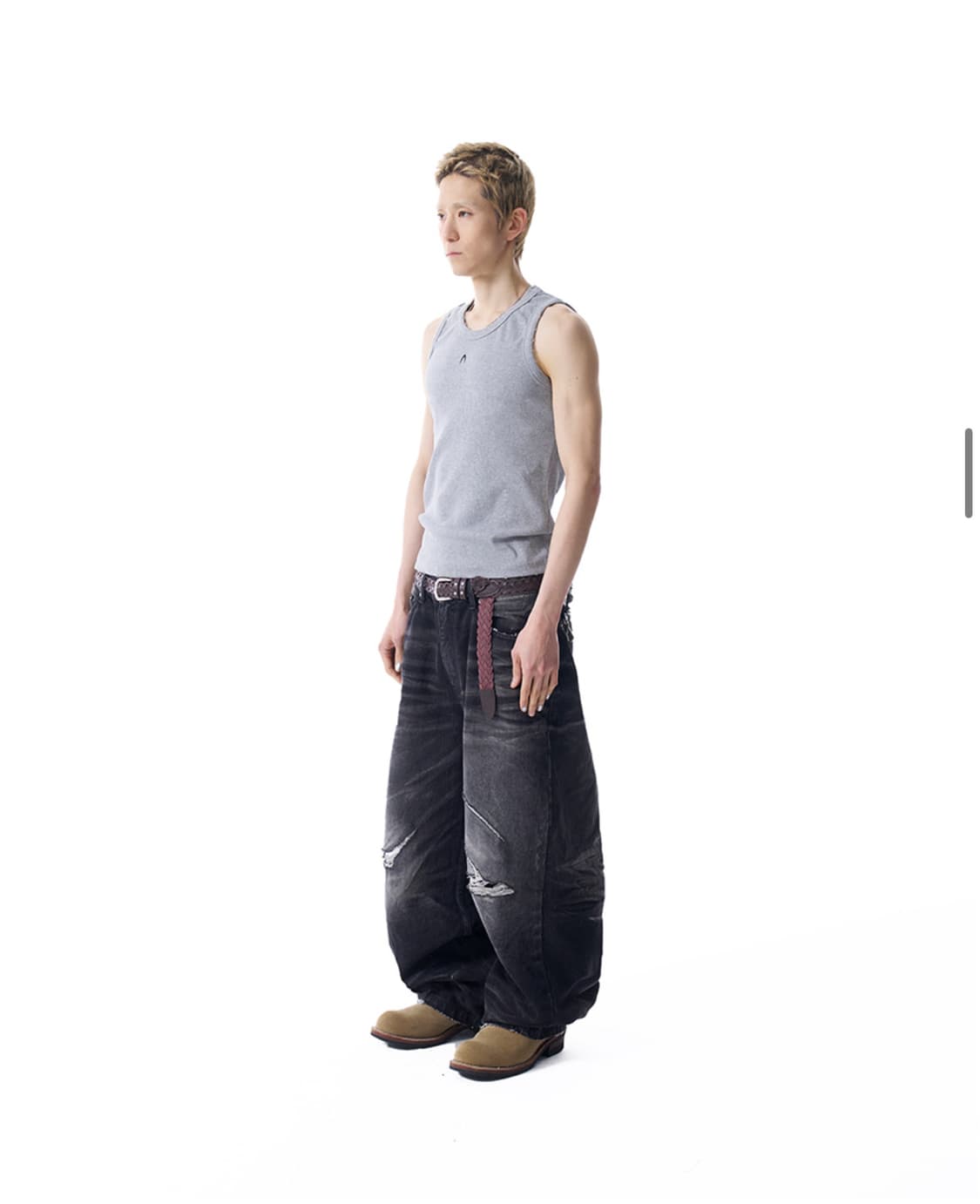 아캄 VTG Embo washed 데님 팬츠 상품이미지2