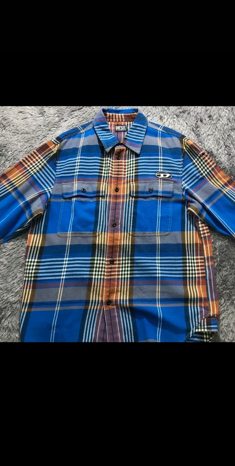[[XL, 한글택정품] 디젤(DIESEL) 체크 셔츠 상품이미지2