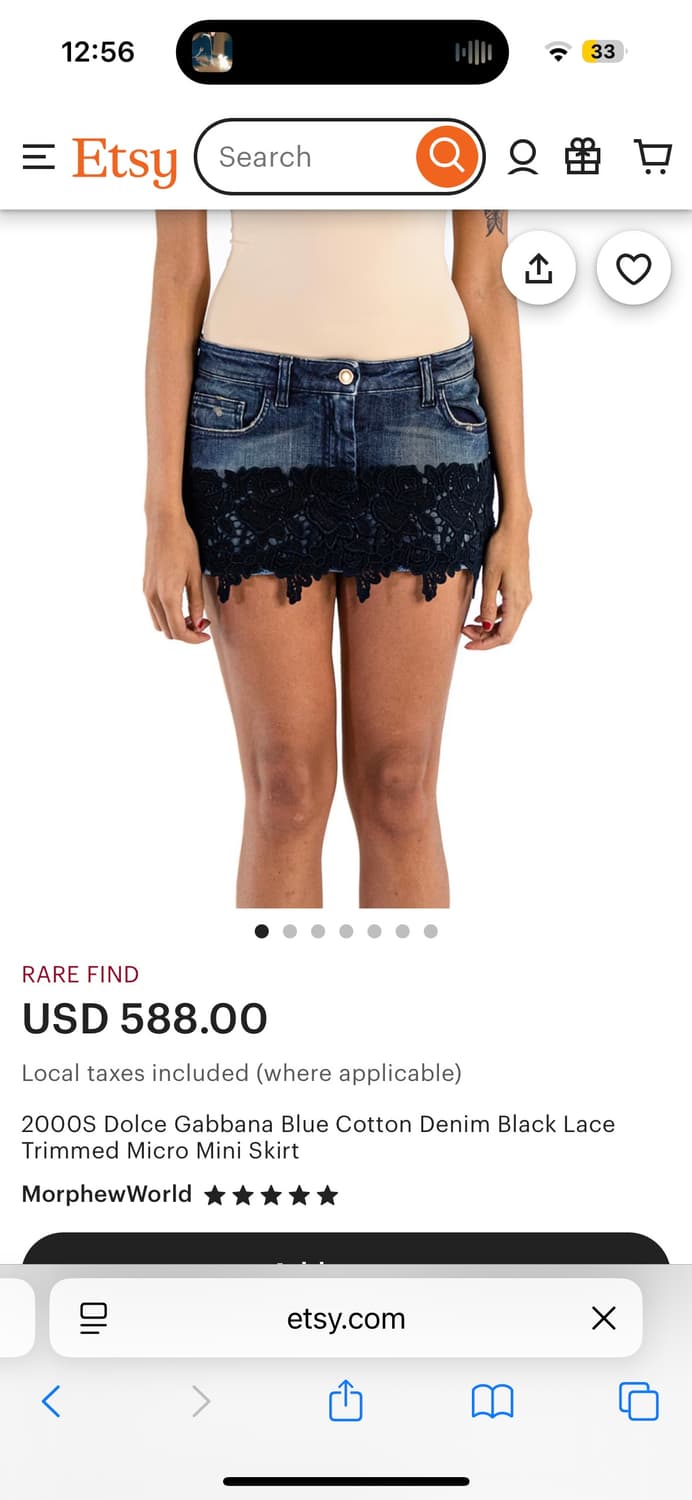 돌체앤가바나 레이스 데님 스커트 상품이미지1