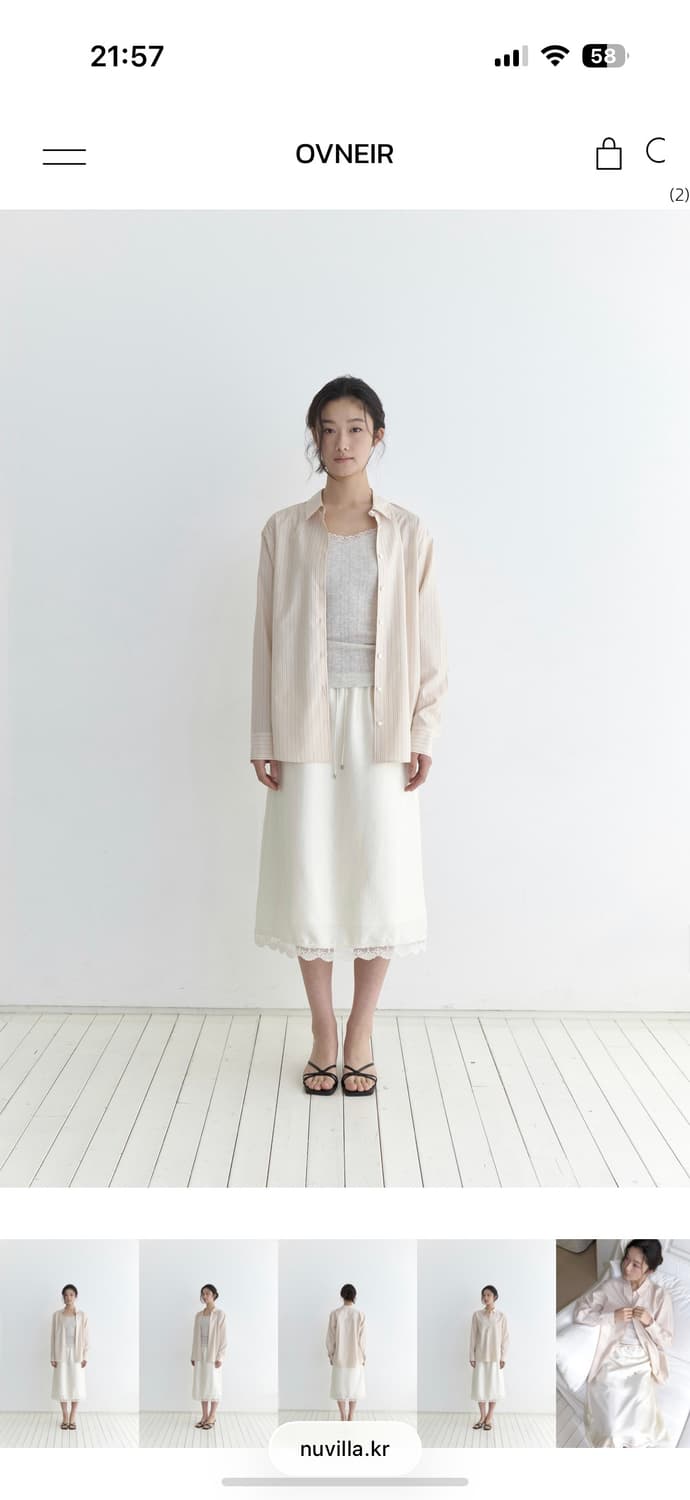 오브네어 스트라이프 셔츠 택있는새상품 상품이미지1