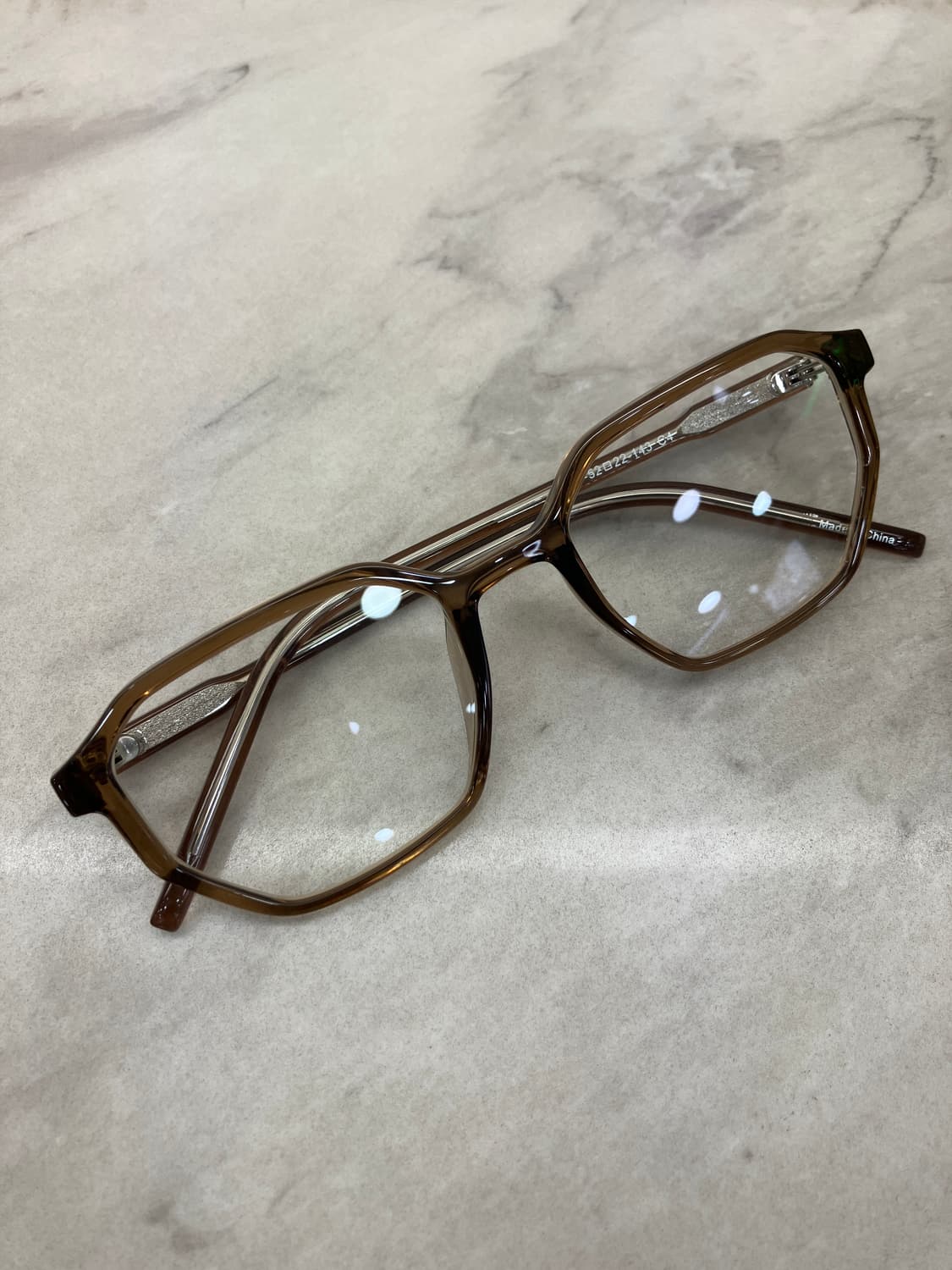 B68 HL 브라운 팔각 뿔테 안경5534 상품이미지1