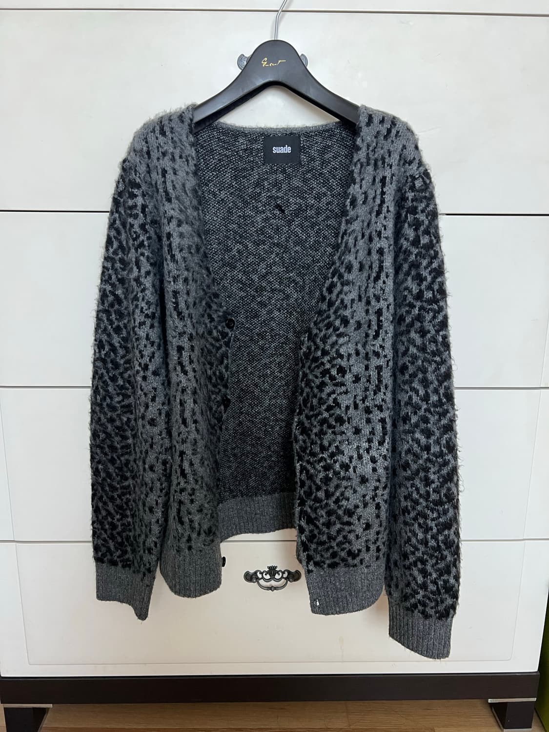 스웨이드 레오파드 가디건 상품이미지1