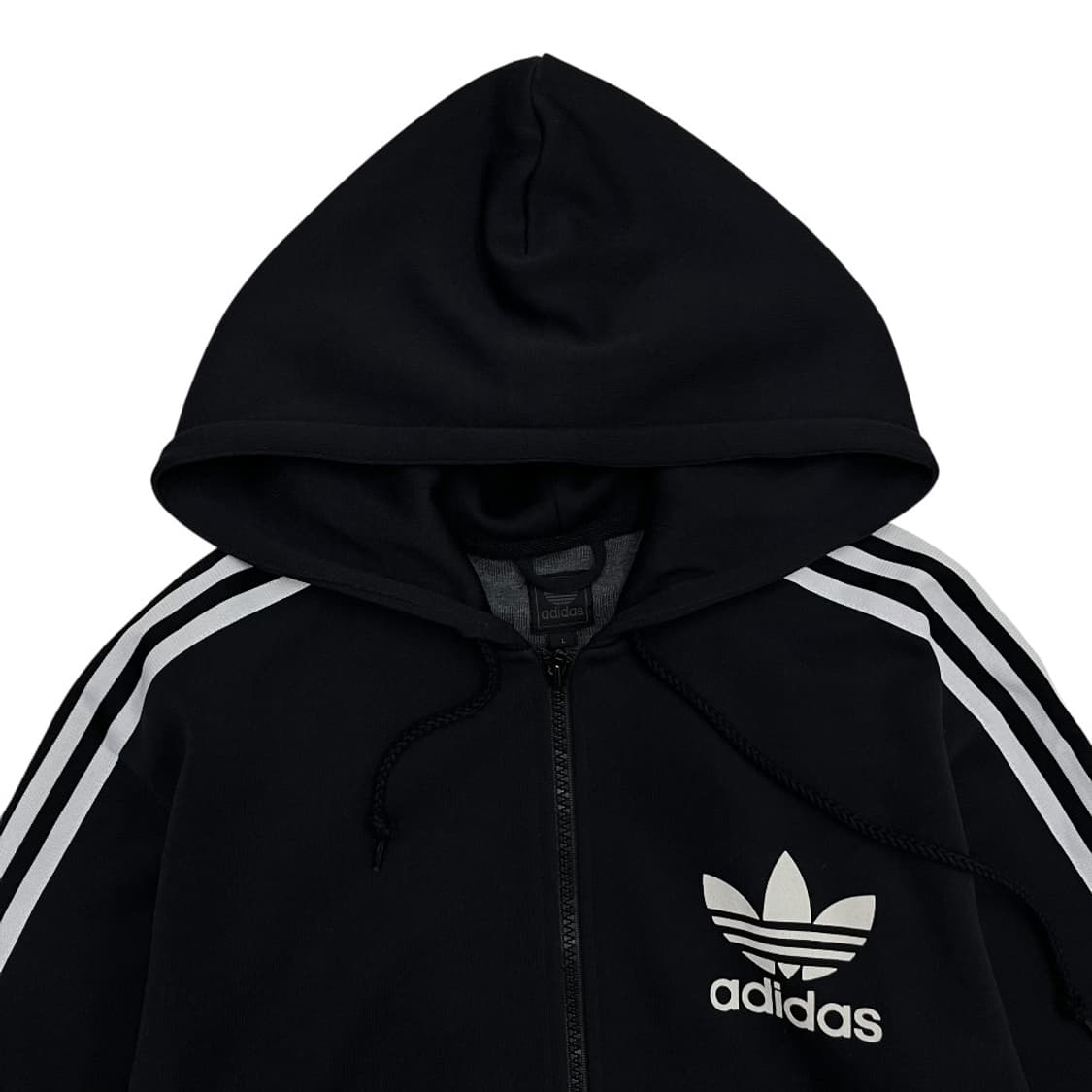 아디다스 화이트라인 블랙 플락 후드 트랙탑 L 상품이미지5