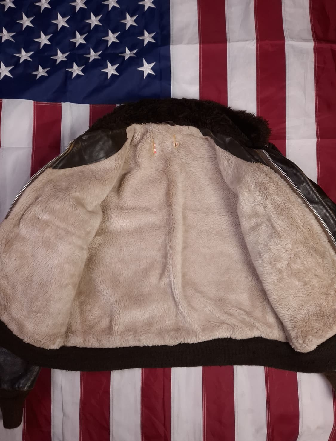 오리지날 미국제조 미해군 G-1 TAPE 리얼레더 항공자켓 상품이미지9