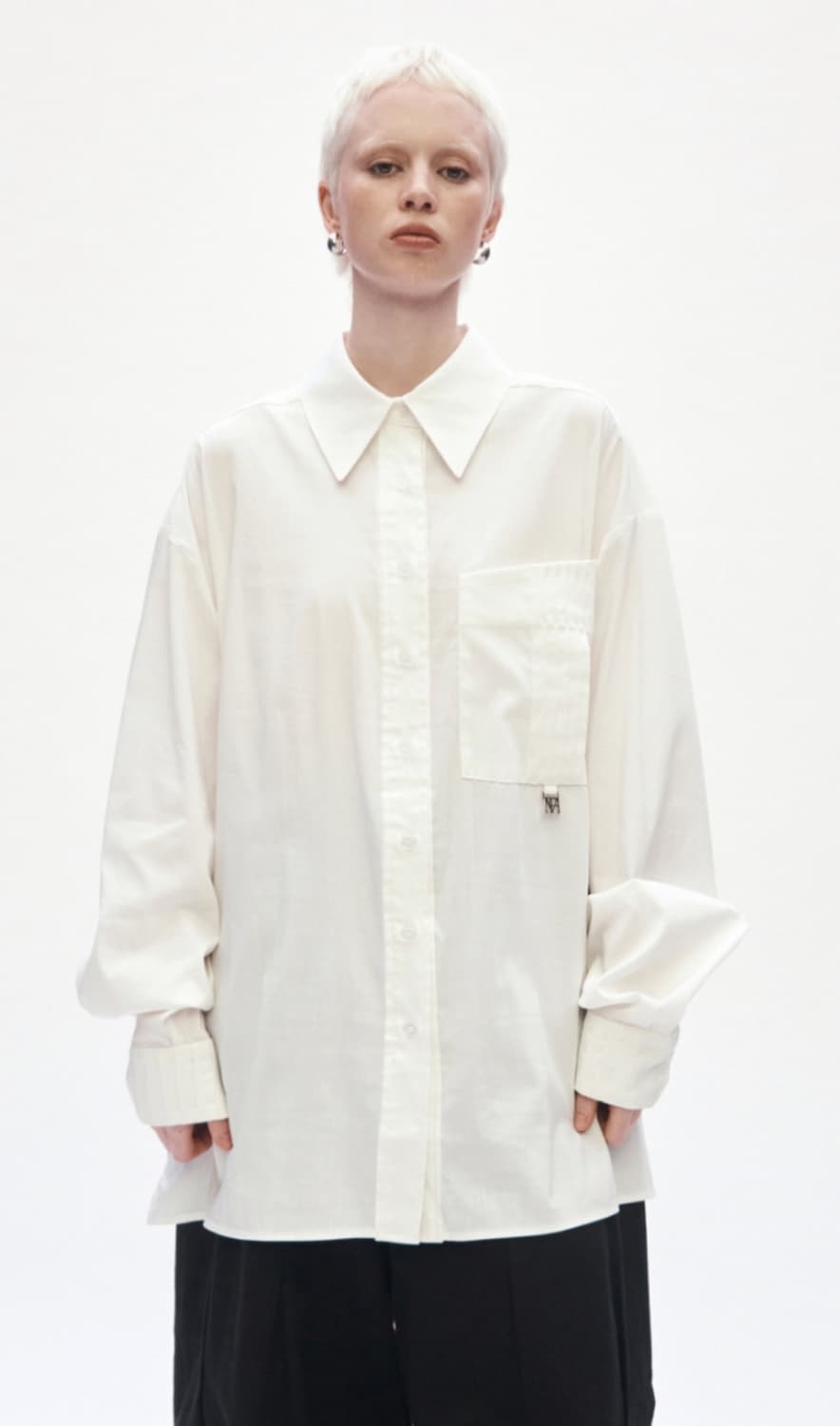 트리밍버드 오버핏 플리츠 셔츠 상품이미지2