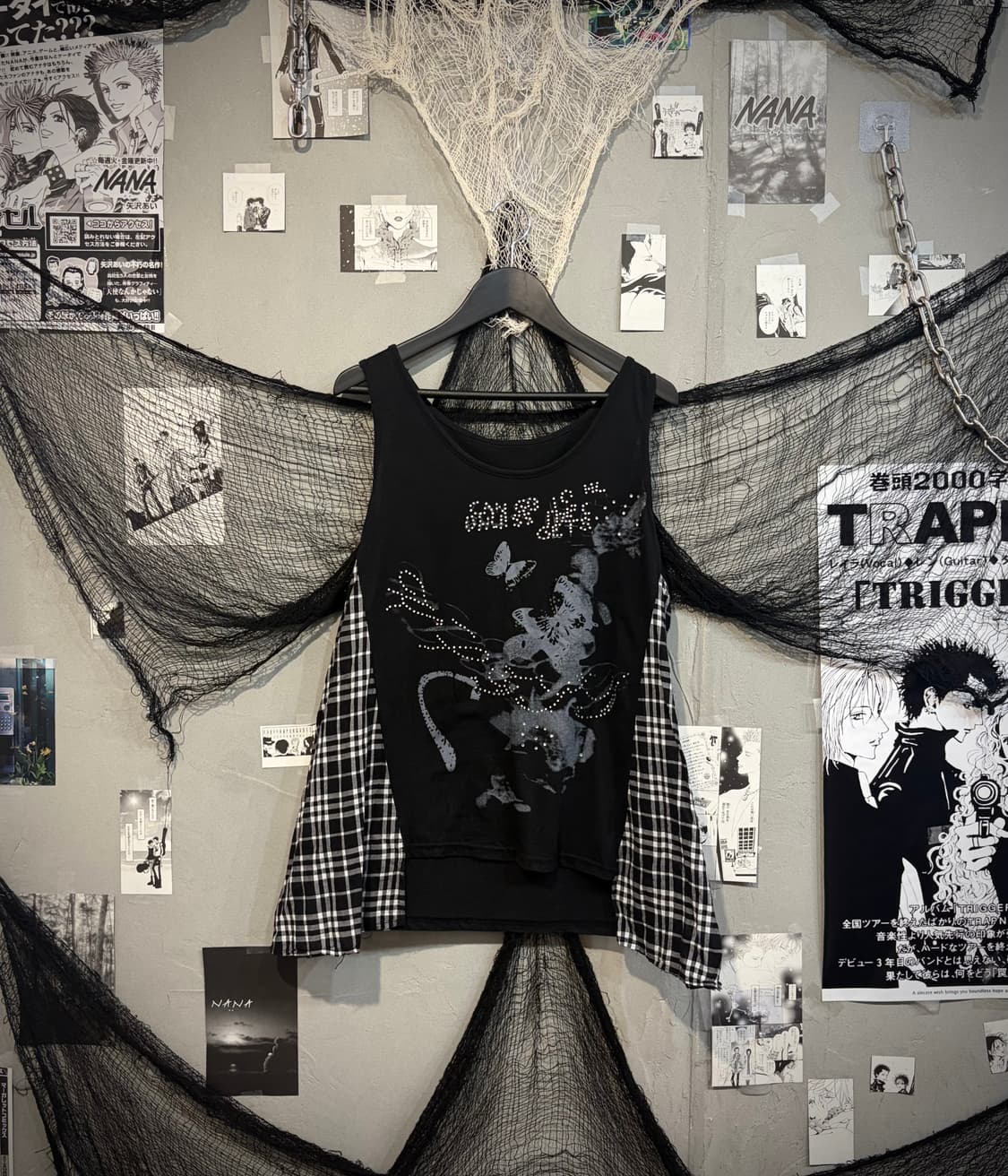 fairy Butterfly Plaid Layered sleeveless 상품이미지4