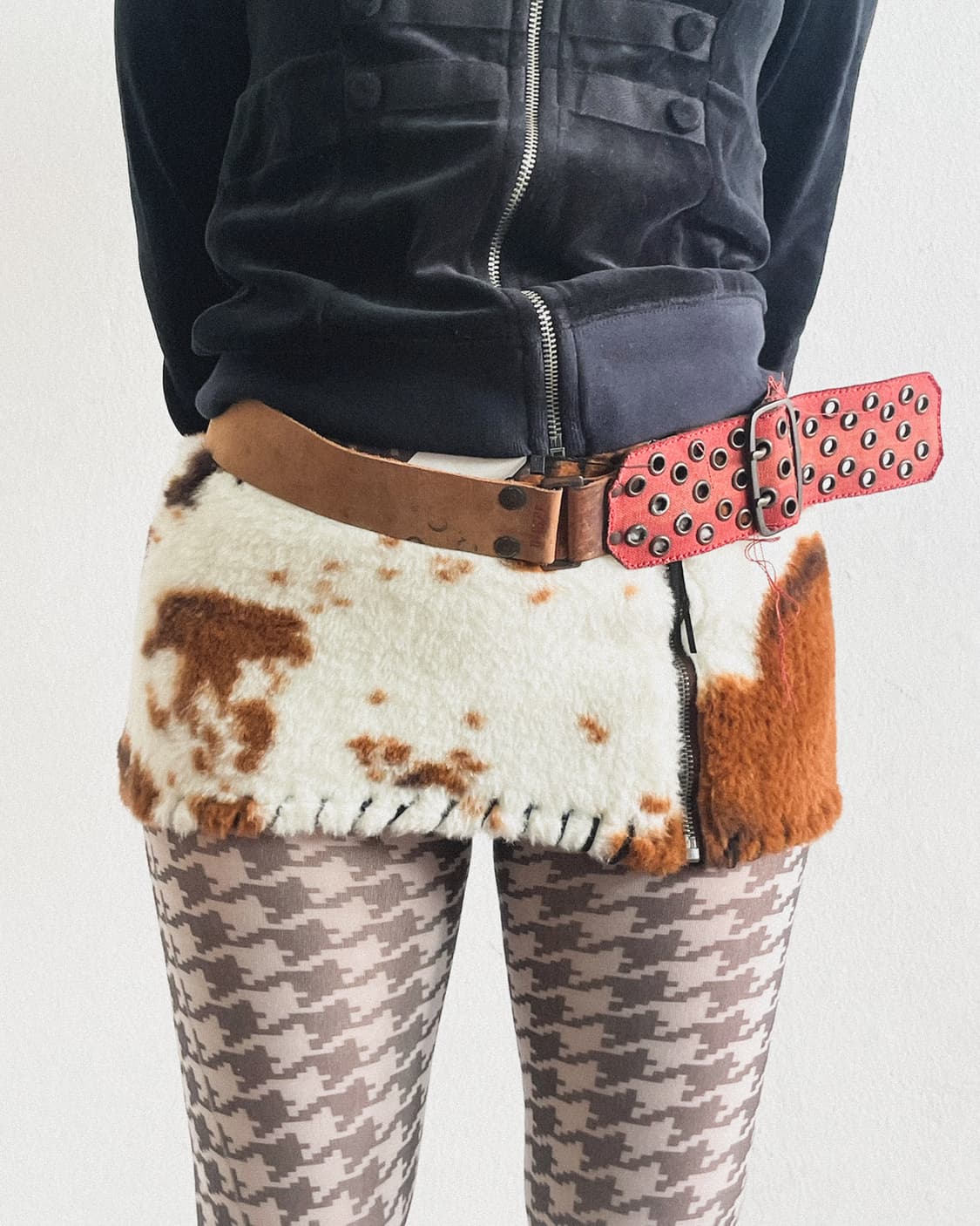 new* 제이디드 런던 faux fur layered 미니스커트 상품이미지2