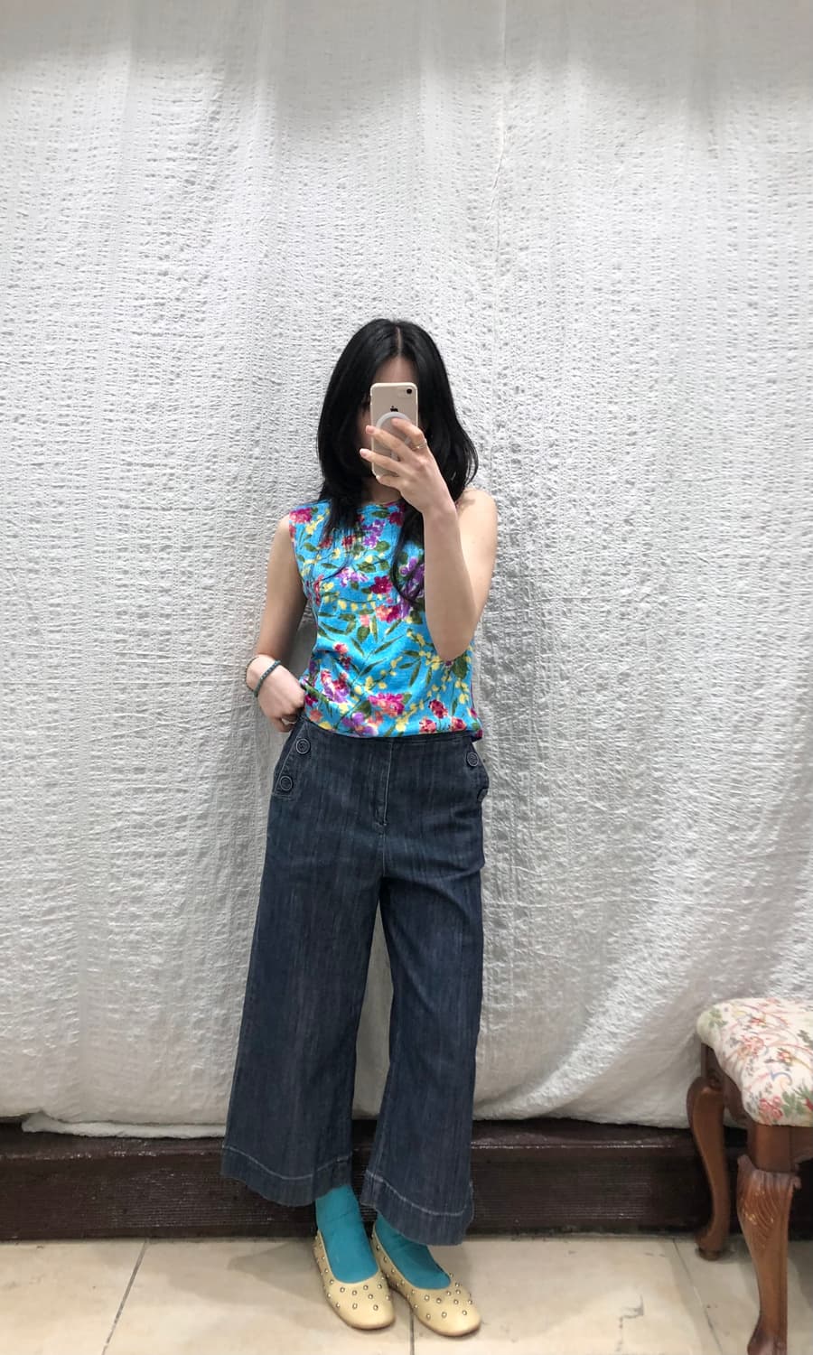 Ease flare crop denim 상품이미지2