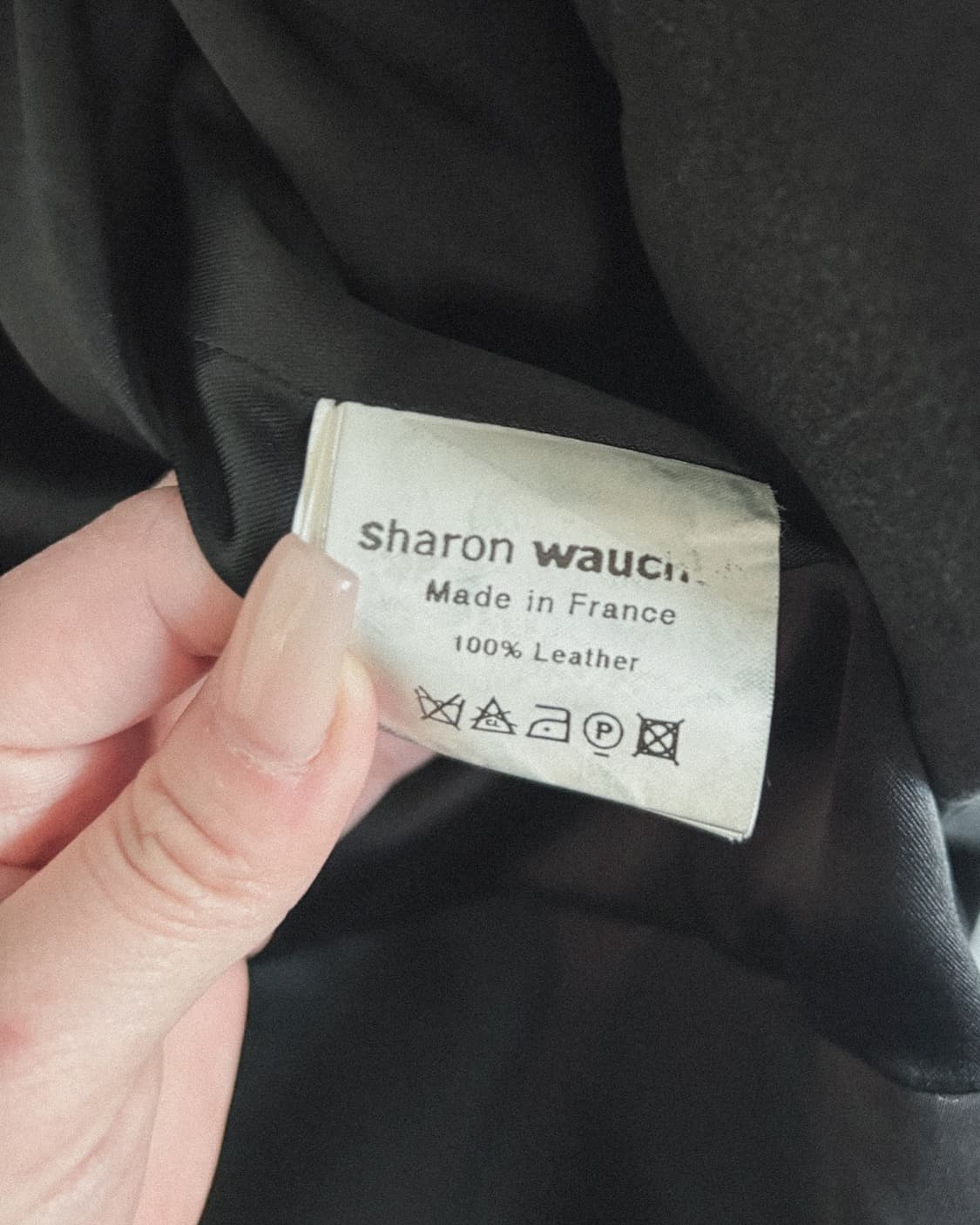 샤론 워숍 사선버튼 셔링슬리브 레더 펜싱자켓 상품이미지8