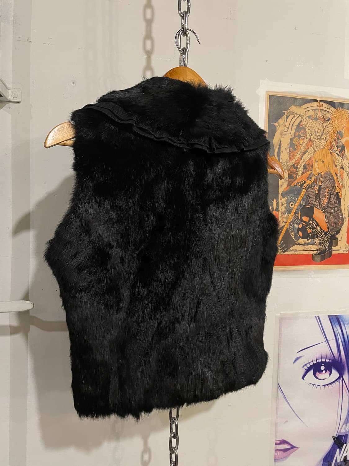 레이스 블랙 퍼 베스트 상품이미지5