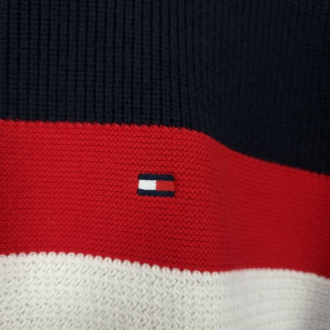 [타미힐피거] 스몰 로고 자수 니트 집업 가디건 M19499 상품이미지6