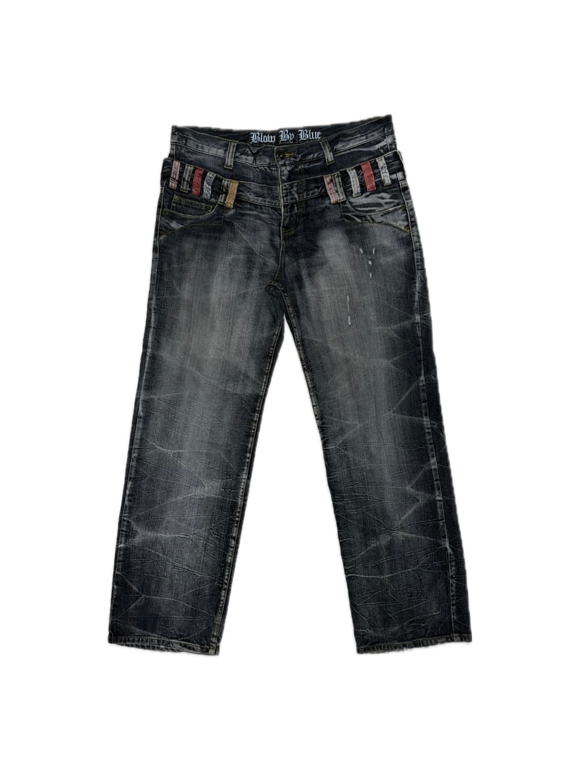 Blowbyblue 빈티지 워싱 데님팬츠 상품이미지1
