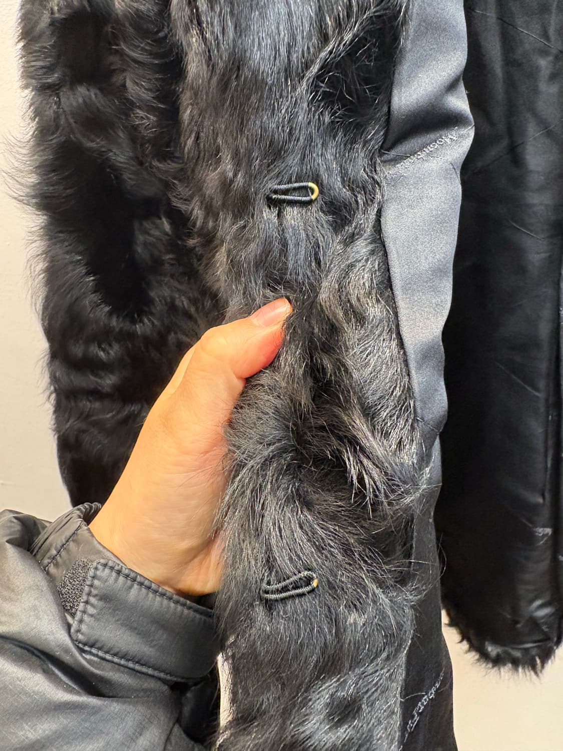 블랙 양털코트  상품이미지5