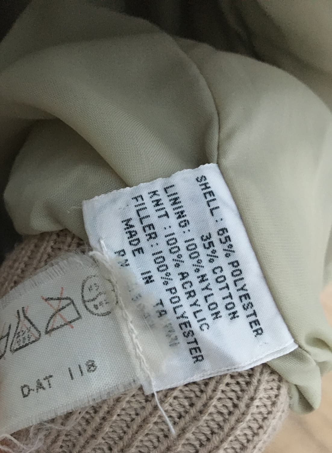 빈티지 베이지 패딩 상품이미지7