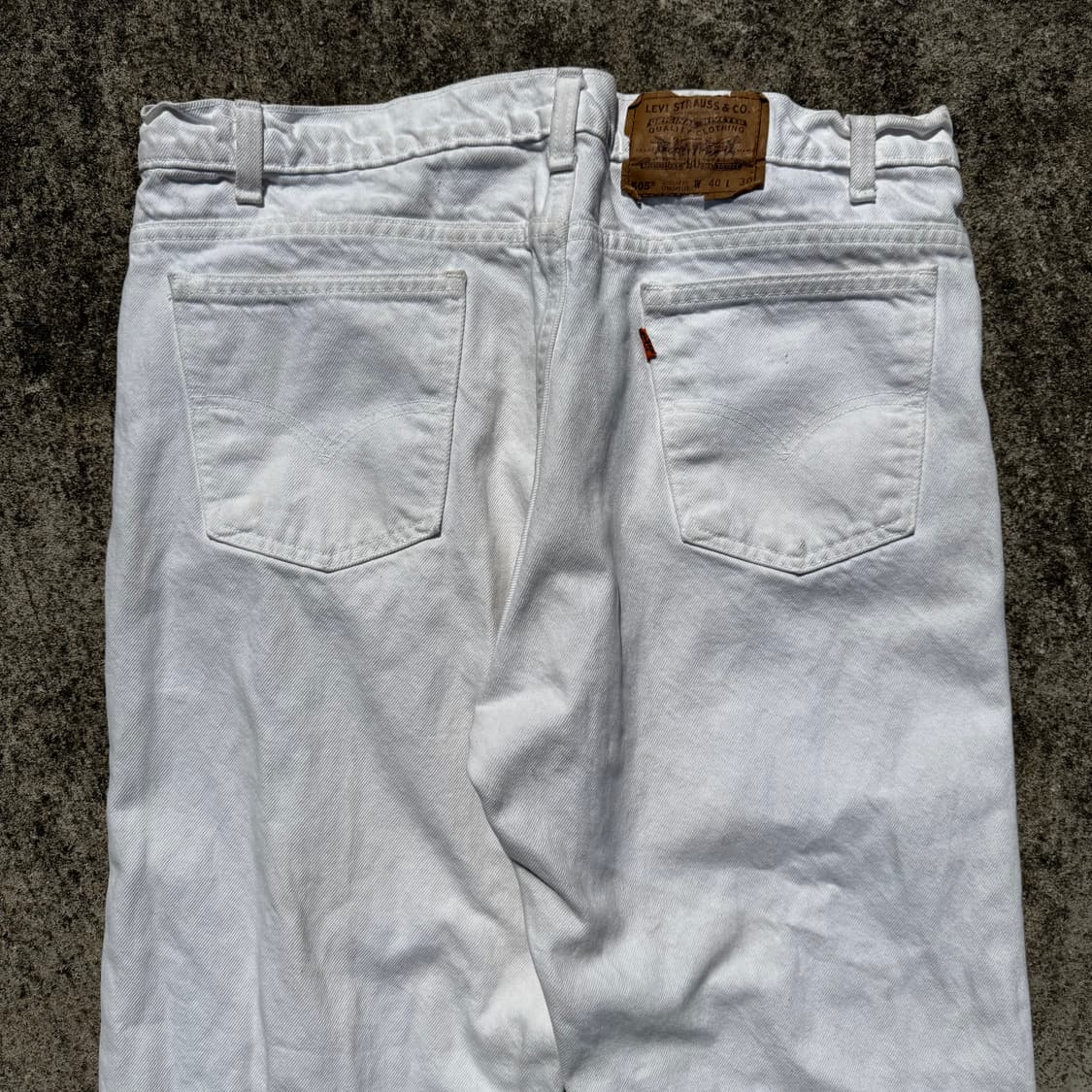 [40] 90s 리바이스 505 흰청 데님 팬츠 상품이미지5