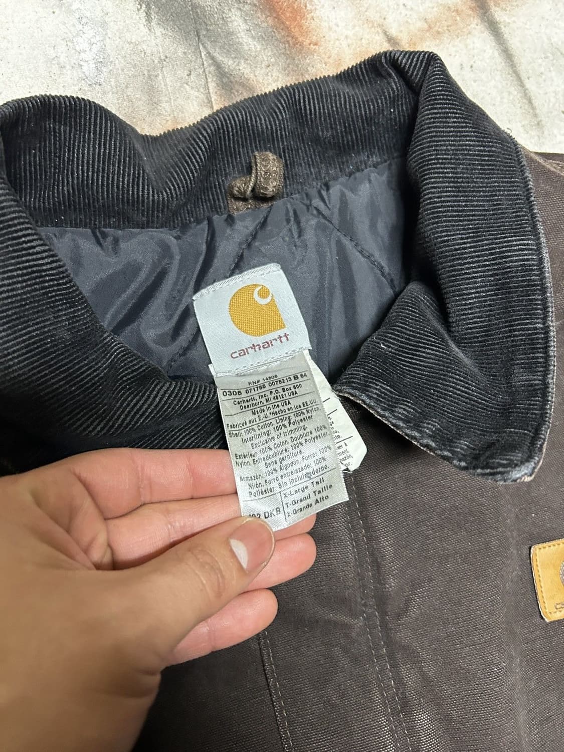 칼하트 J02 액티브 캔버스 자켓 다크브라운 상품이미지3