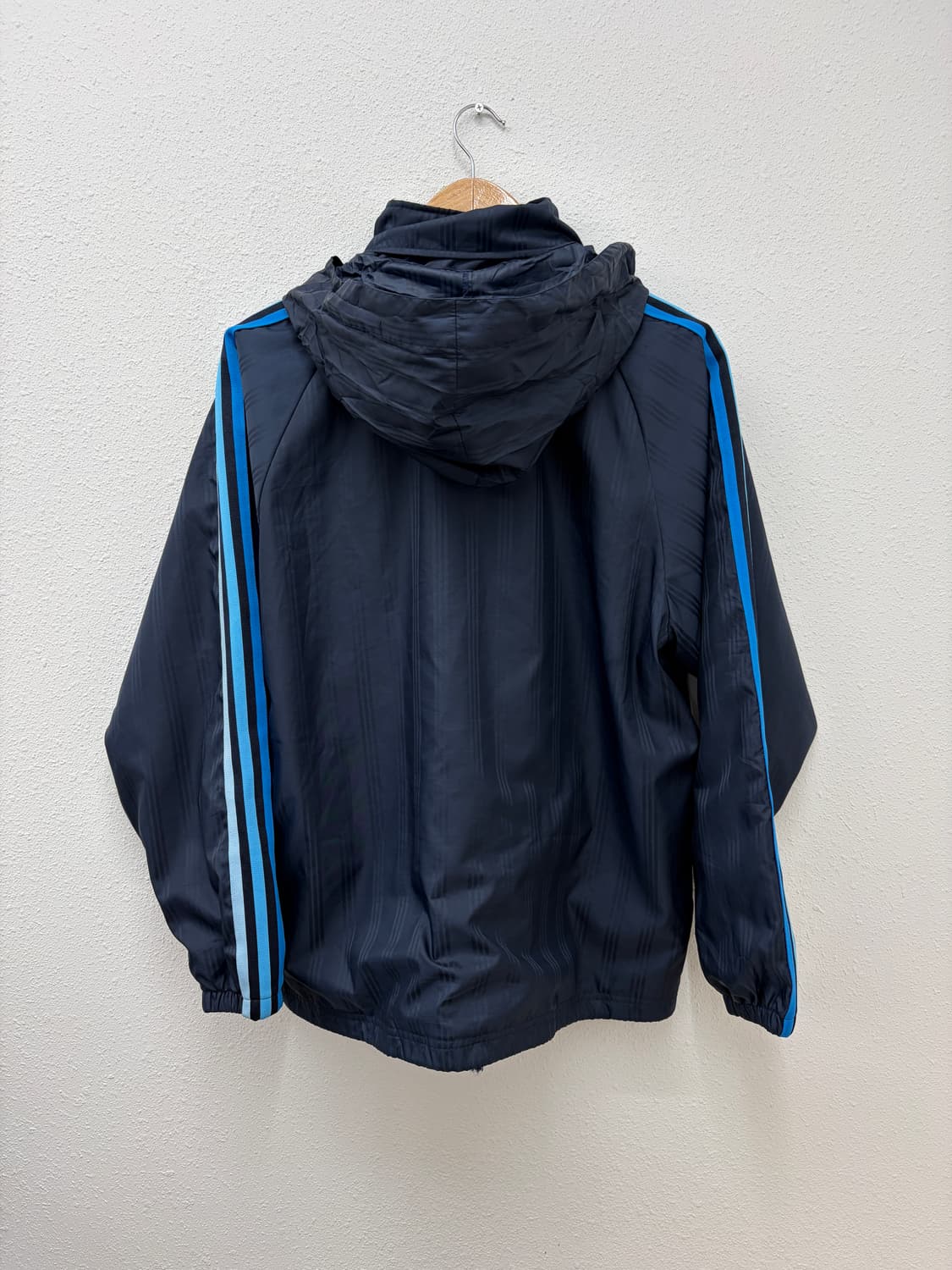 아디다스 네이비 톤온톤 삼선 후드 윈드브레이커 상품이미지7