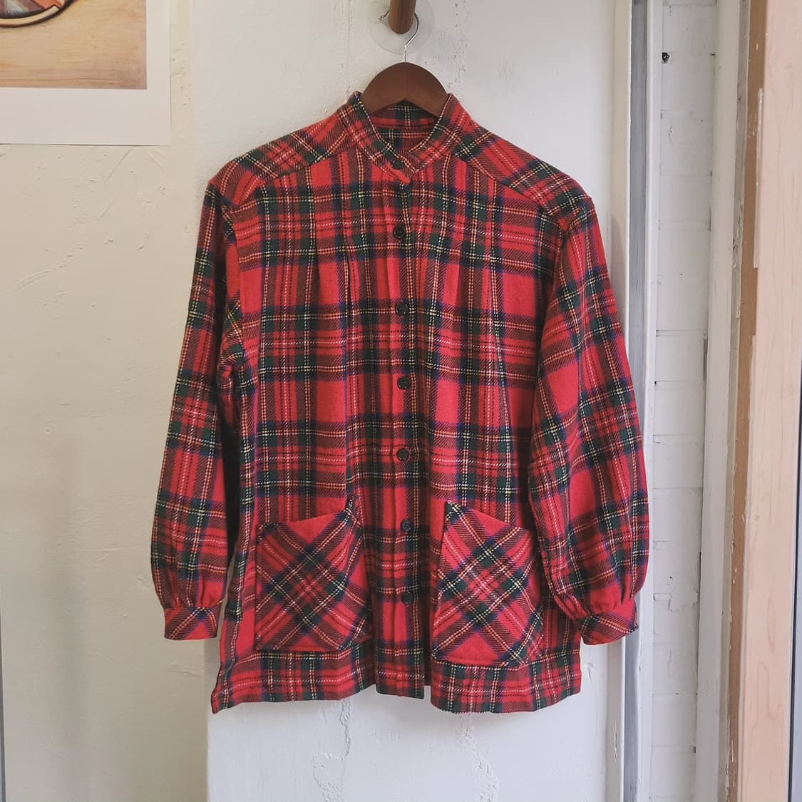 레드그린체크 포켓 울셔츠 (made in Japan) 상품이미지3