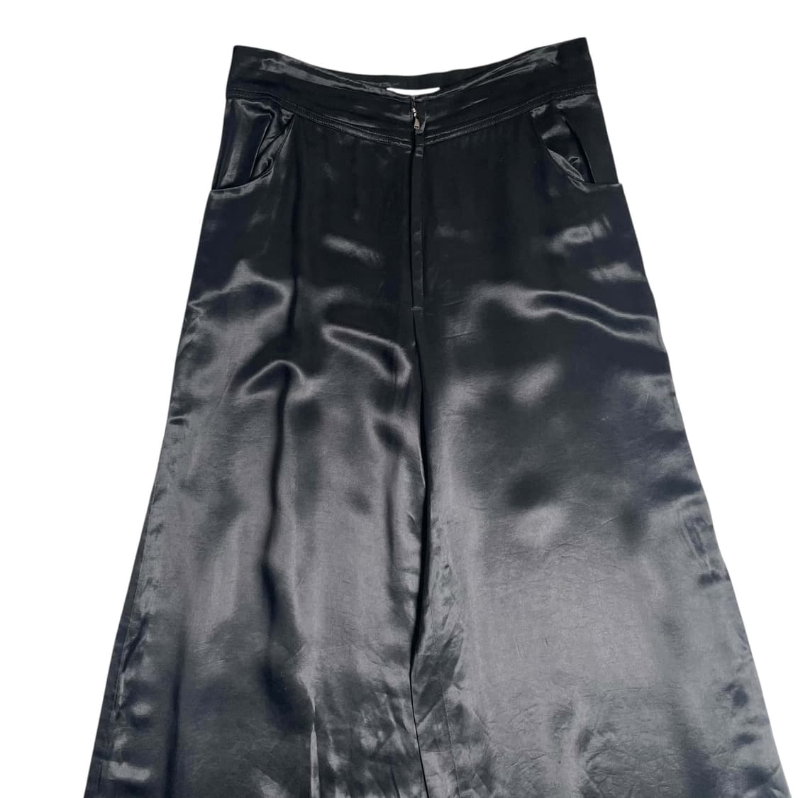 요지야마모토 레이온 블렌드 플레어 팬츠 상품이미지2