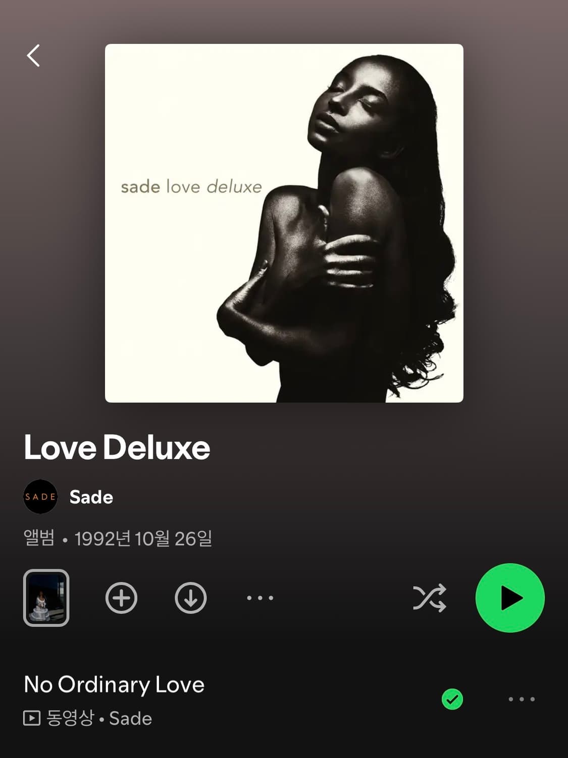 샤데이 SADE Love Deluxe 부틀렉 빈티지 밴드티 블랙 반팔 상품이미지3