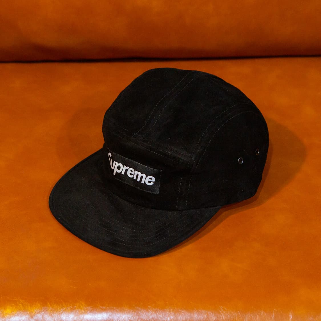 16SS 슈프림 스웨이드 캠프캡 블랙 상품이미지2