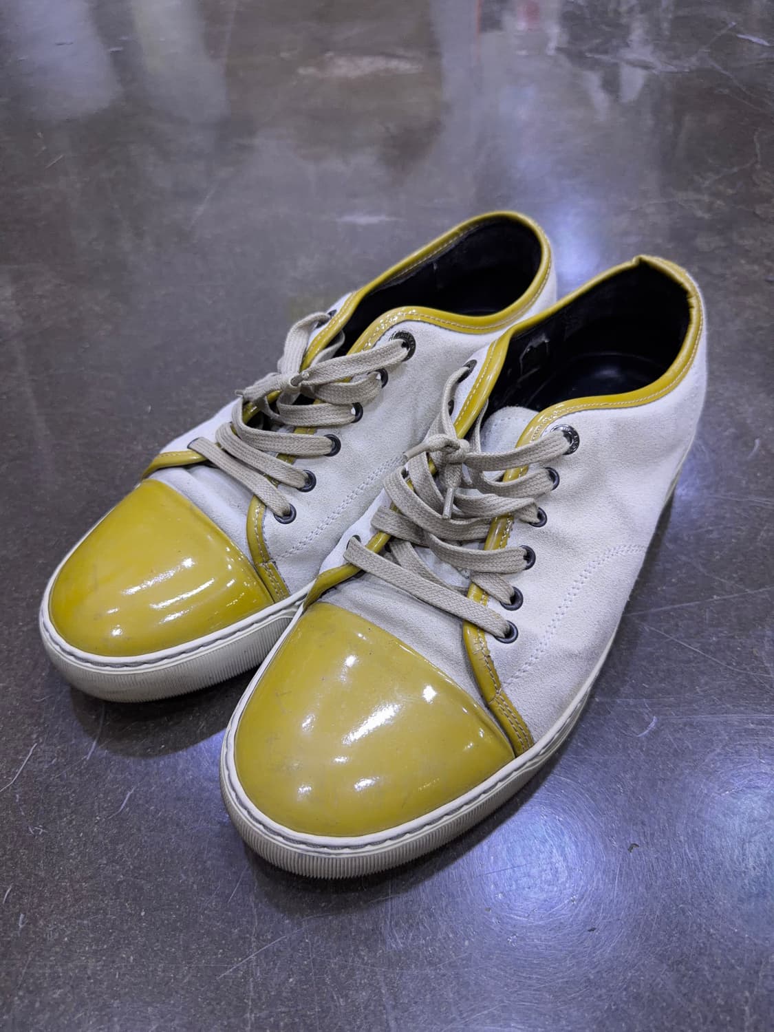 랑방 벨루어 스웨이드 베이지 애나멜 스니커즈 8 (270) 상품이미지1