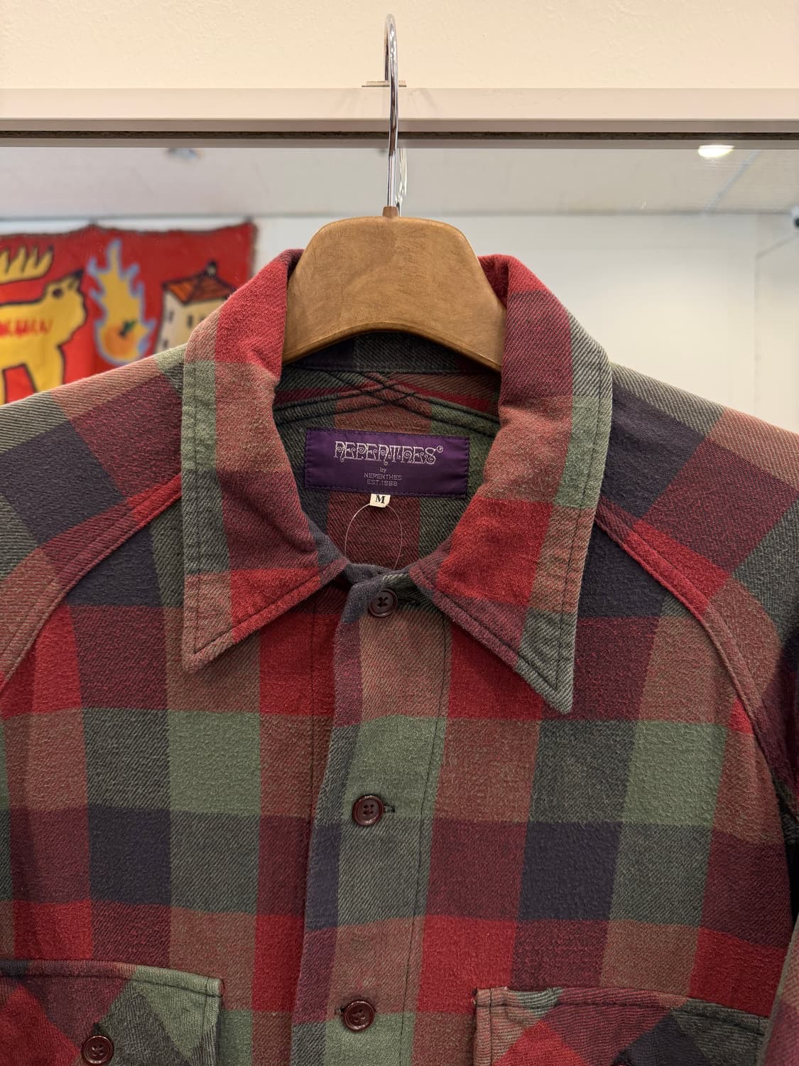 Nepenthes 네펜데스 플란넬 체크 셔츠 (made in Japan) 상품이미지3