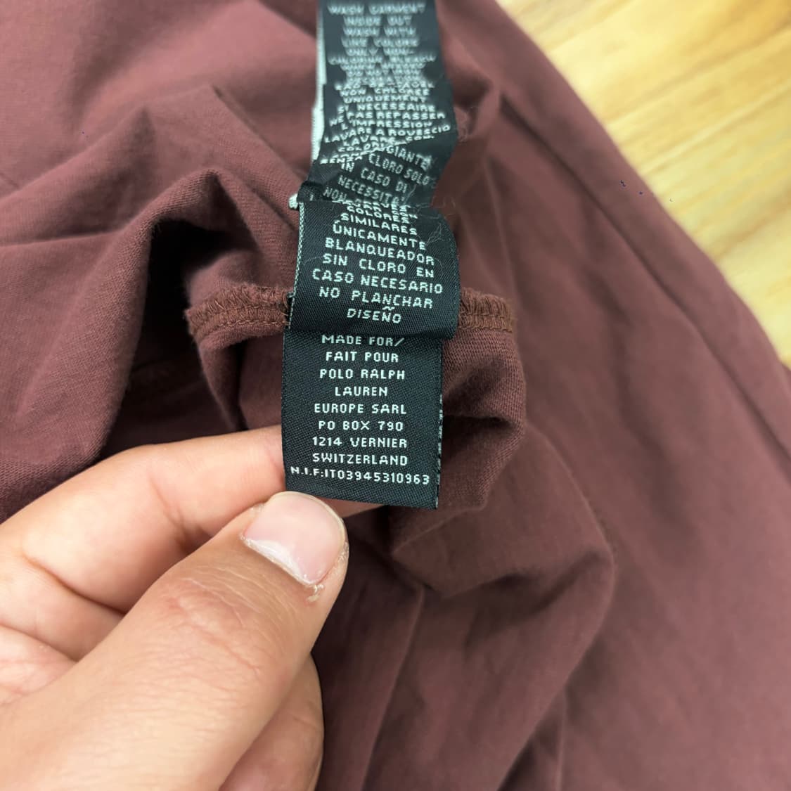 랄프로렌 폴로 진스 버건디 롱슬리브 티셔츠 (L) 상품이미지8