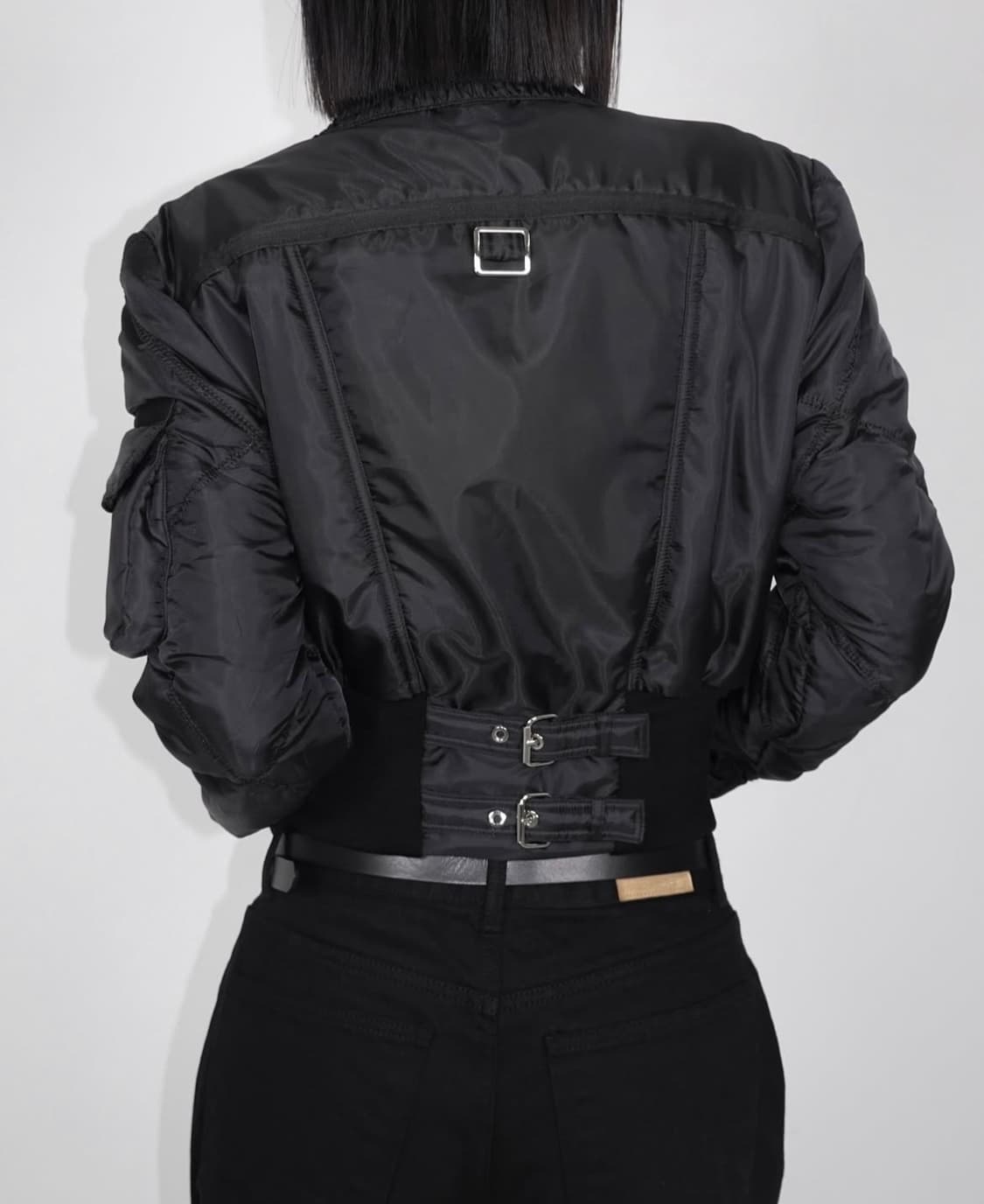 [새상품]페일제이드 빈티지 줄리 패디드 자켓 항공점퍼 블랙 상품이미지4