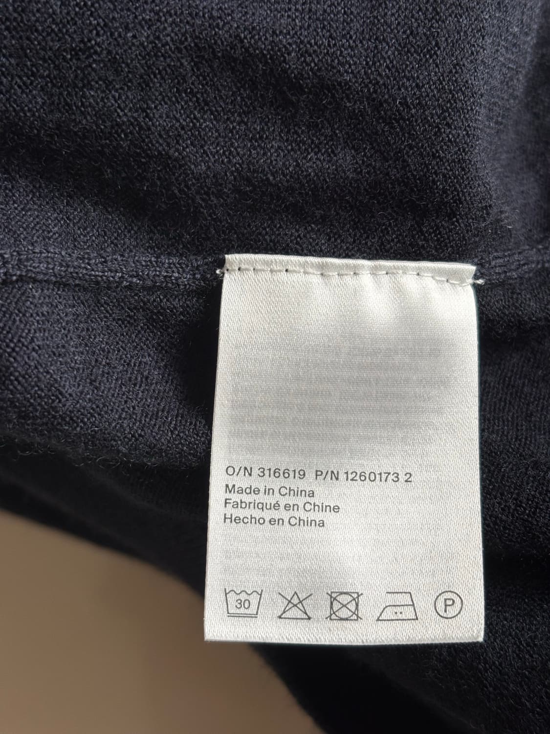 cos 슬림 메리노 울 크루넥 스웨터 니트 네이비 L 상품이미지4