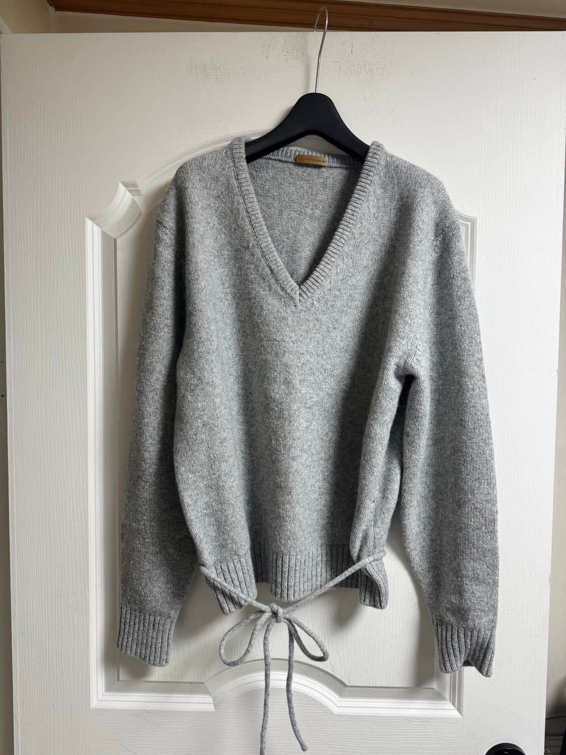 le917 르917 ALPACA BLEND V NECK 니트 그레이 새것 상품이미지5