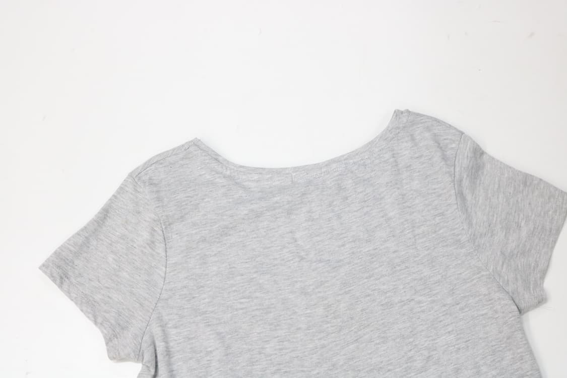 버쉬카(Bershka) 버터플라이 그래픽 멜란지 그레이 반팔 티셔츠 상품이미지7