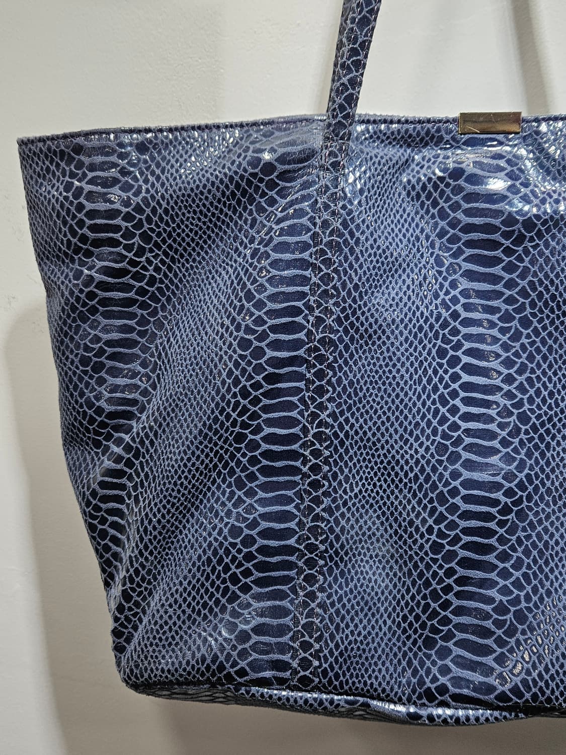 Safi  블루 뱀피무늬 쇼퍼백/숄더백 상품이미지6