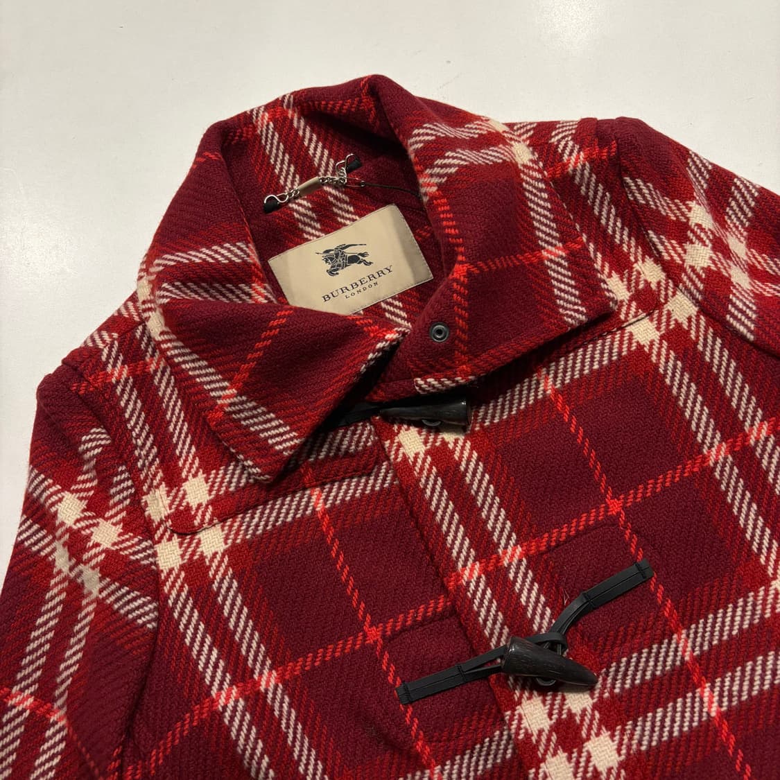 버버리 우먼 레드 체크 더플 코트 C993 상품이미지3