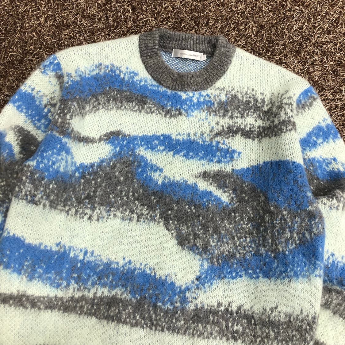 라이풀 울 물결 패턴 니트 상품이미지2