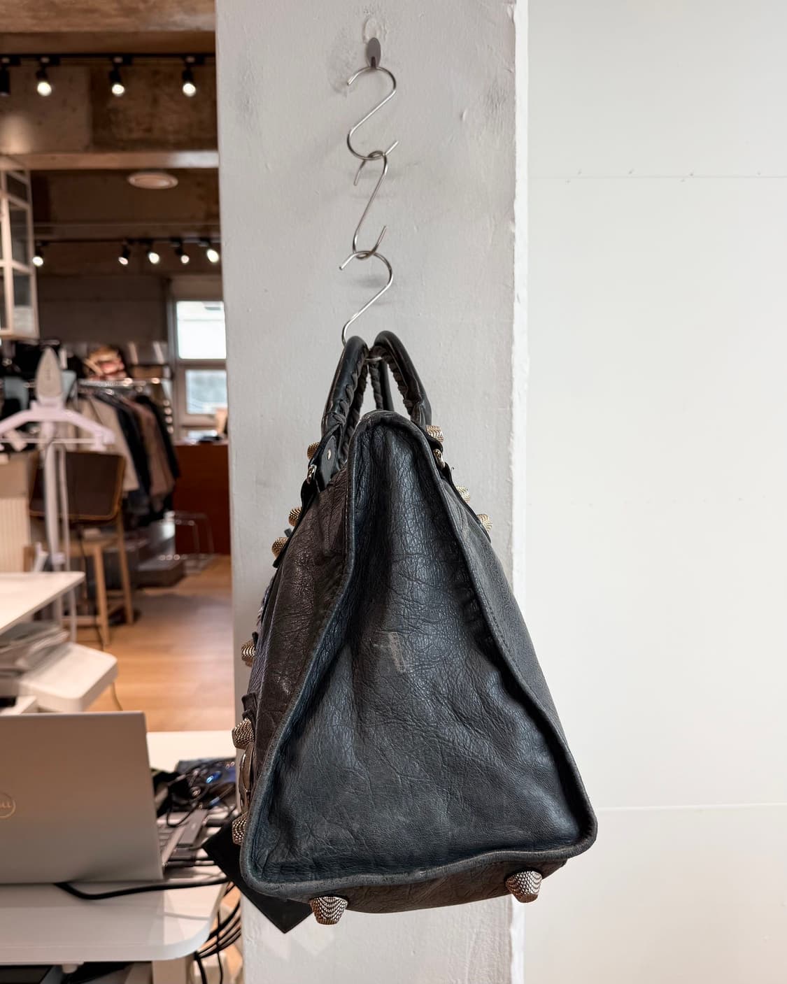 발렌시아가 그린 워크 모터백 토트백 상품이미지3