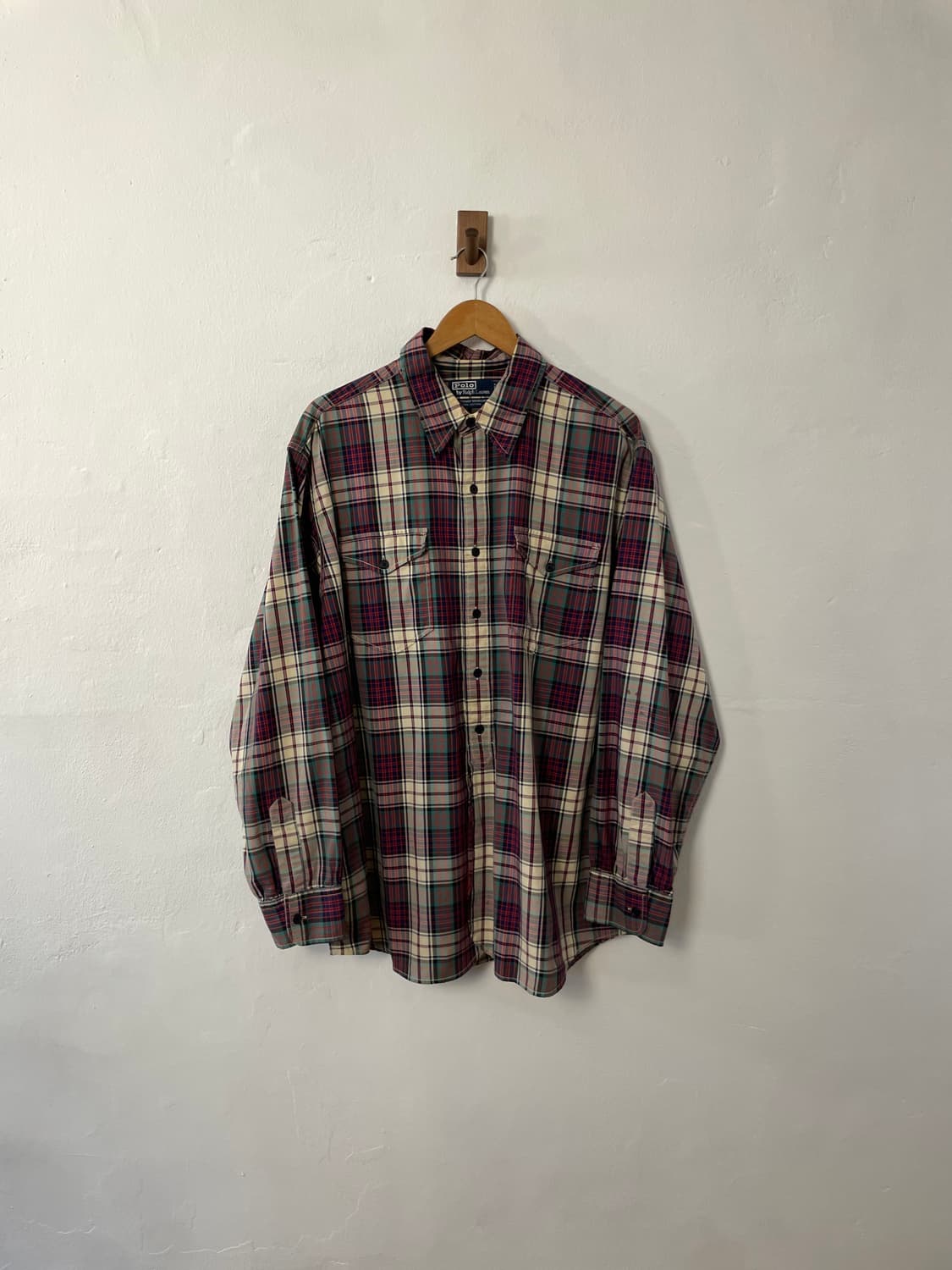 폴로 체크패턴 워크 셔츠  상품이미지1