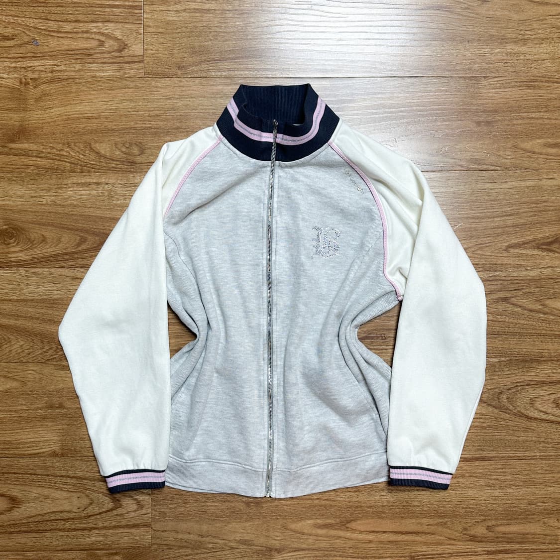 빈티지 초코 핑크 그레이 집업 히메갸루 로걀 라떼 뉴진스 블록코어 모리걸 상품이미지1