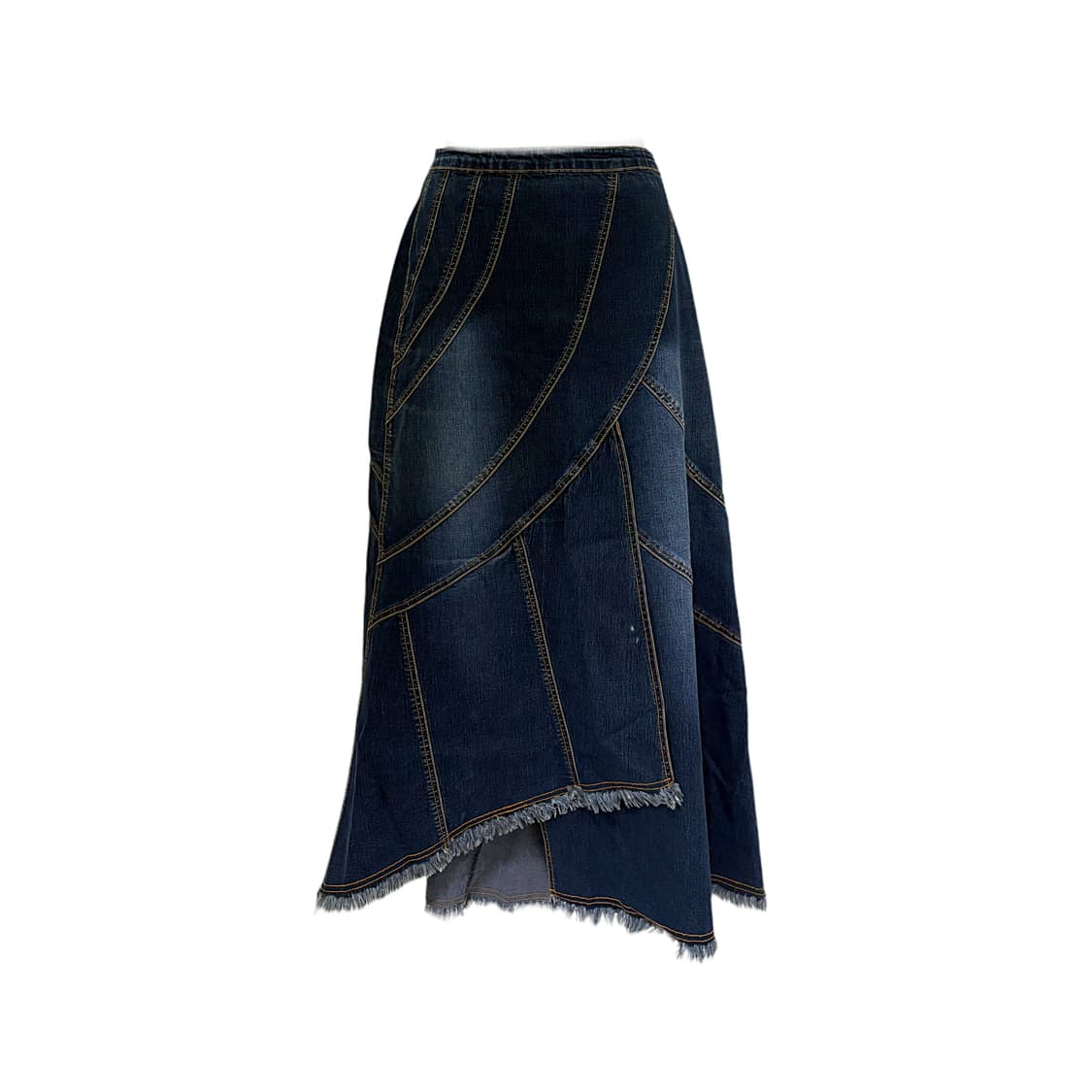 wave cut denim skirt 상품이미지1