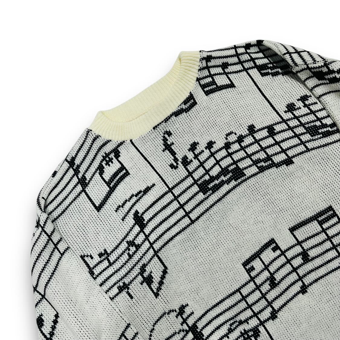 AIM 80s 음표 무늬 빈티지 스웨터 니트 상품이미지3