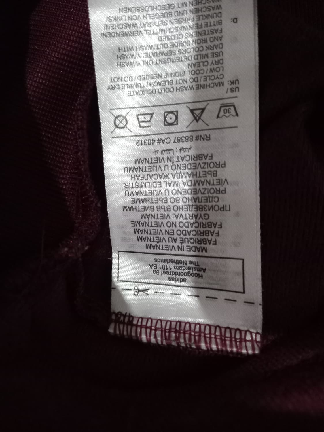 아디다스 대장급 버건디 여자 트랙탑 저지 져지집업 85~90 상품이미지4