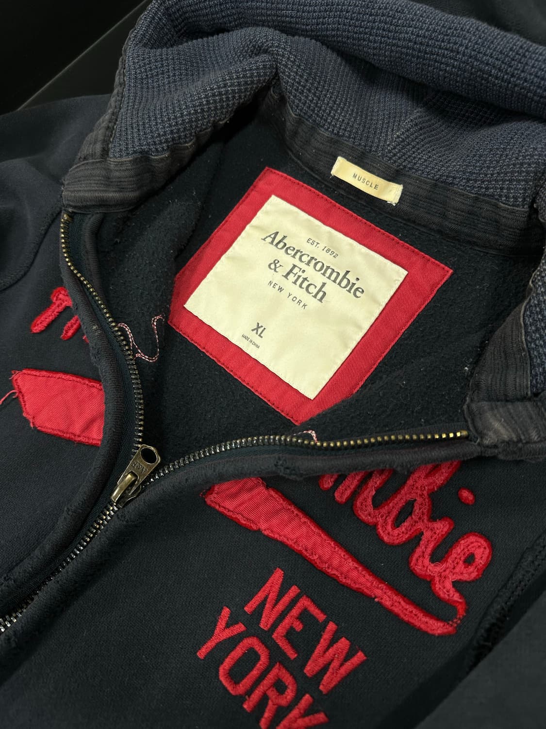 아베크롬비 검빨 후드 집업 상품이미지5