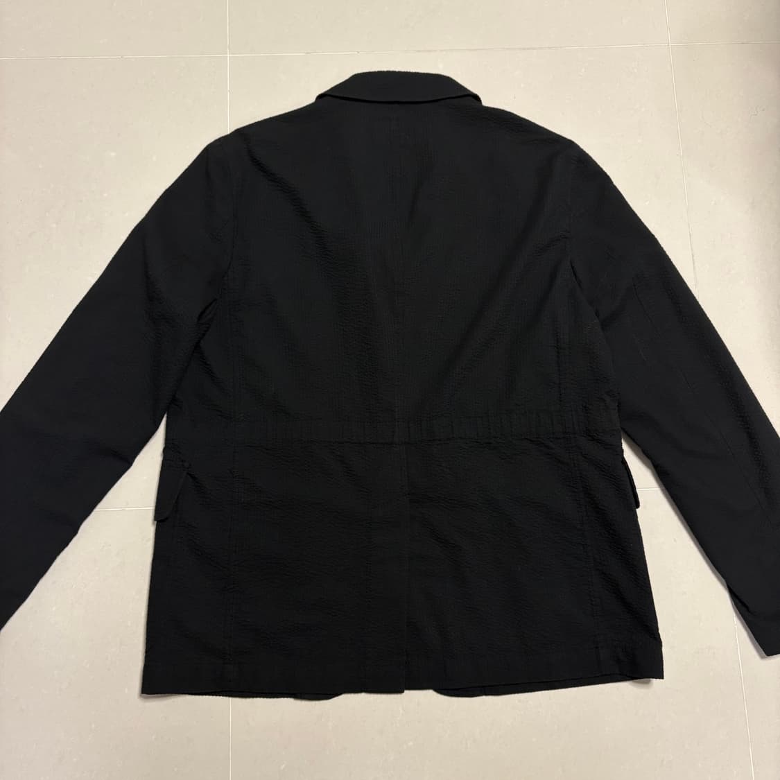 정품 비슬로우 시어서커 블랙 블레이저 자켓 상품이미지5