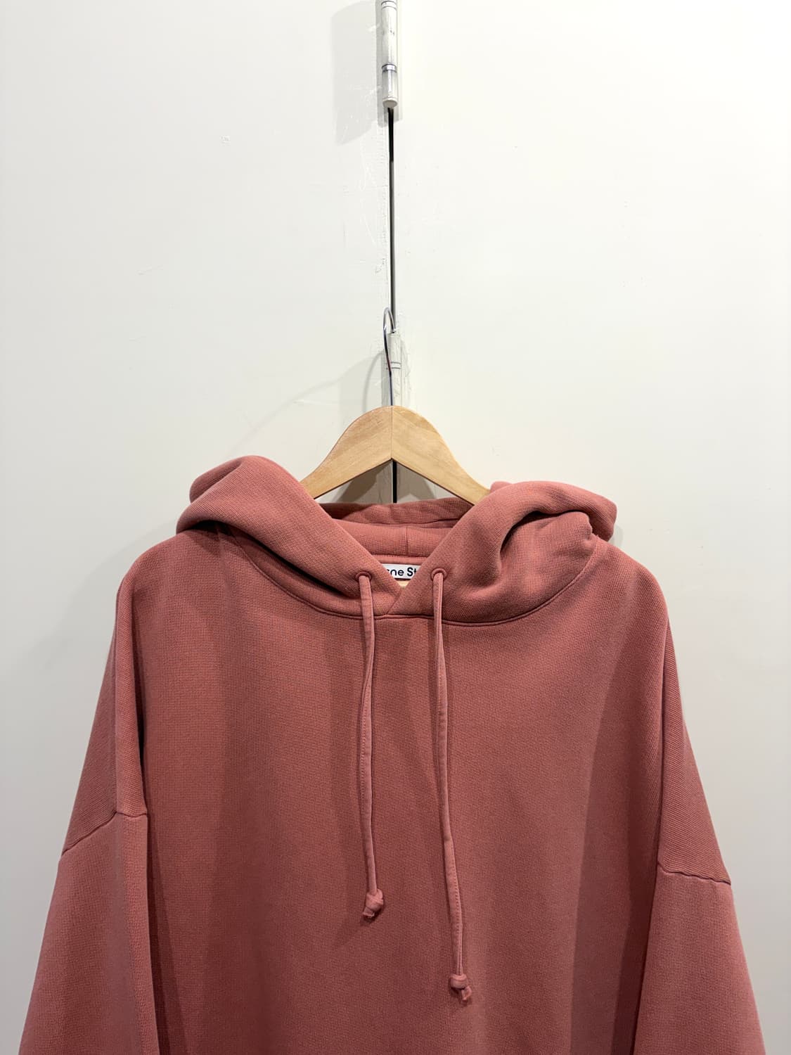 아크네 스튜디오 핑크 가먼트 후드 티셔츠 상품이미지4
