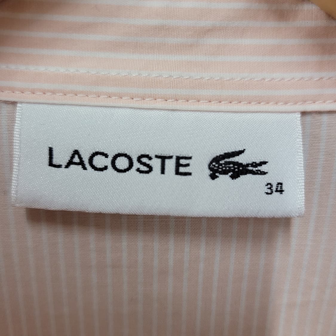 Lacoste 라코스테 옥스포트 스트라이프 셔츠 핑크 상품이미지4